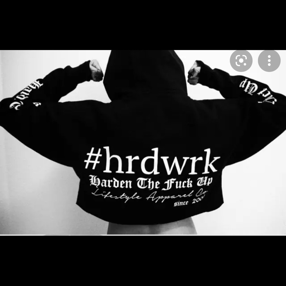 HTFU black crop hoodie